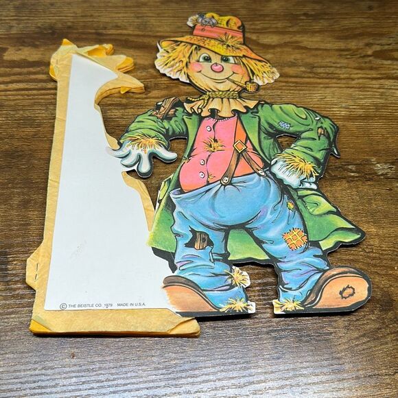 1979 Beistle Scarecrow Honeycomb Haystack Vintage Halloween Fall Decor - Picture 6 of 7